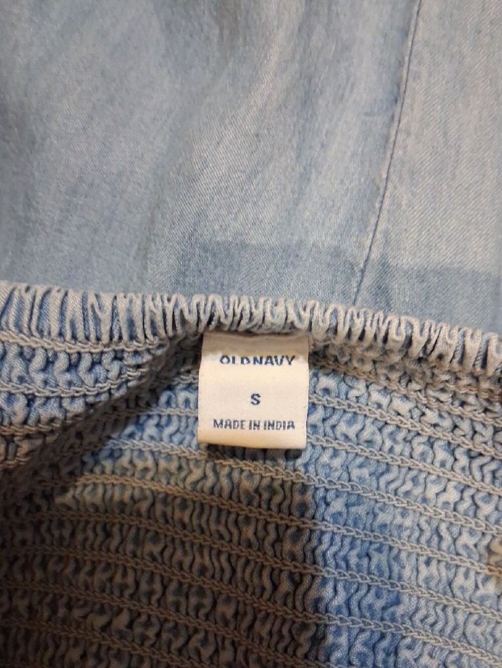 Old Navy Denim-Look Light Blue Wide-Leg Jumpsuit S - Picture 4 of 5